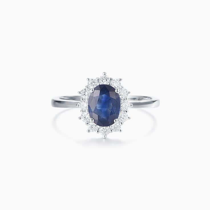 Oval Blue Sapphire Ring