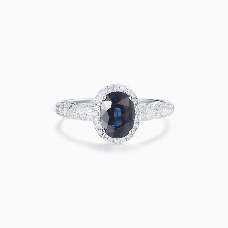 Sapphire On A Pave Band