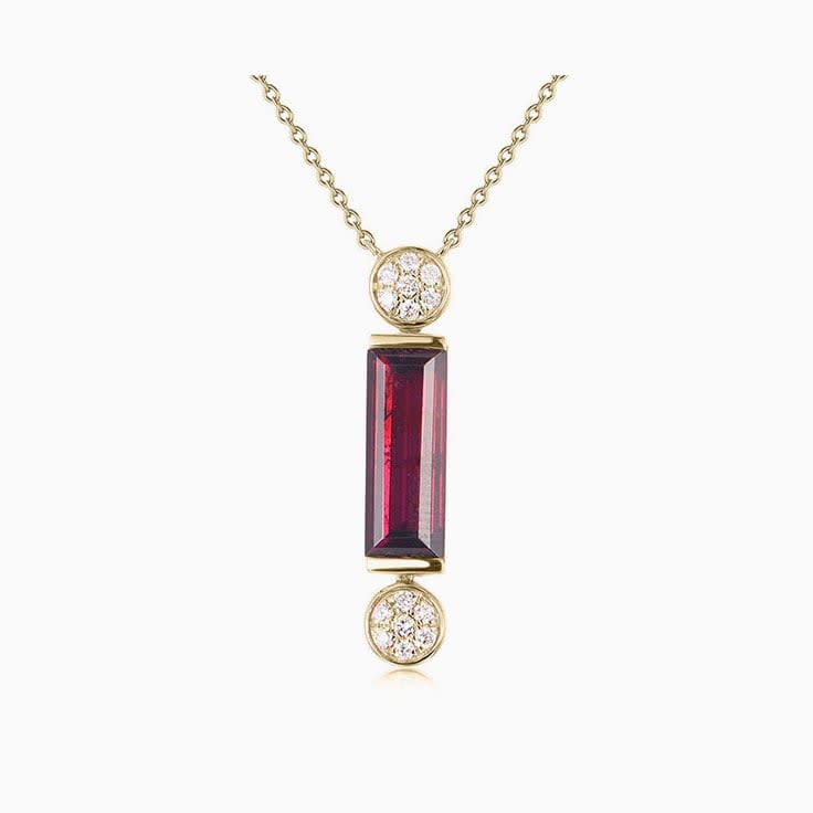 Rhodolite Bar Necklace