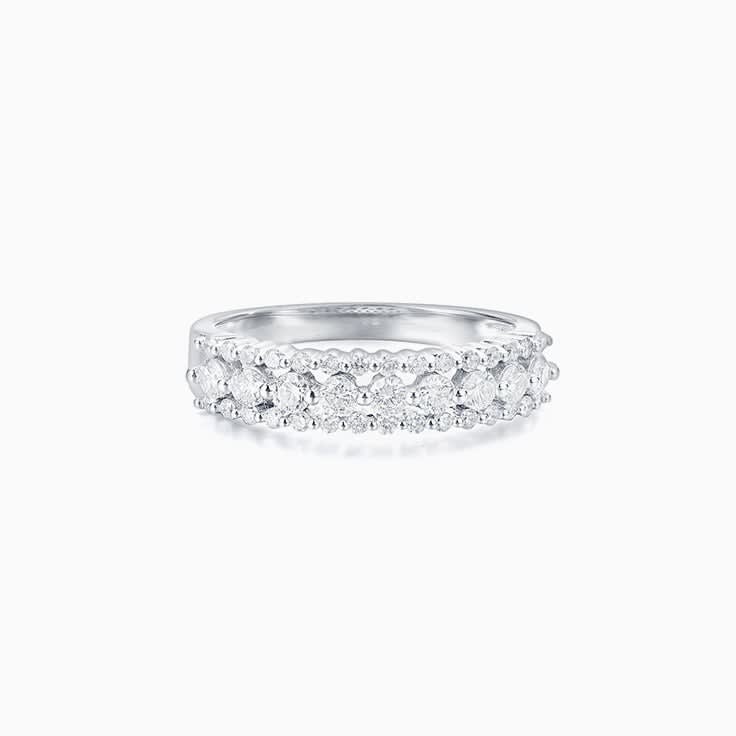 Two Claw set Diamond Band