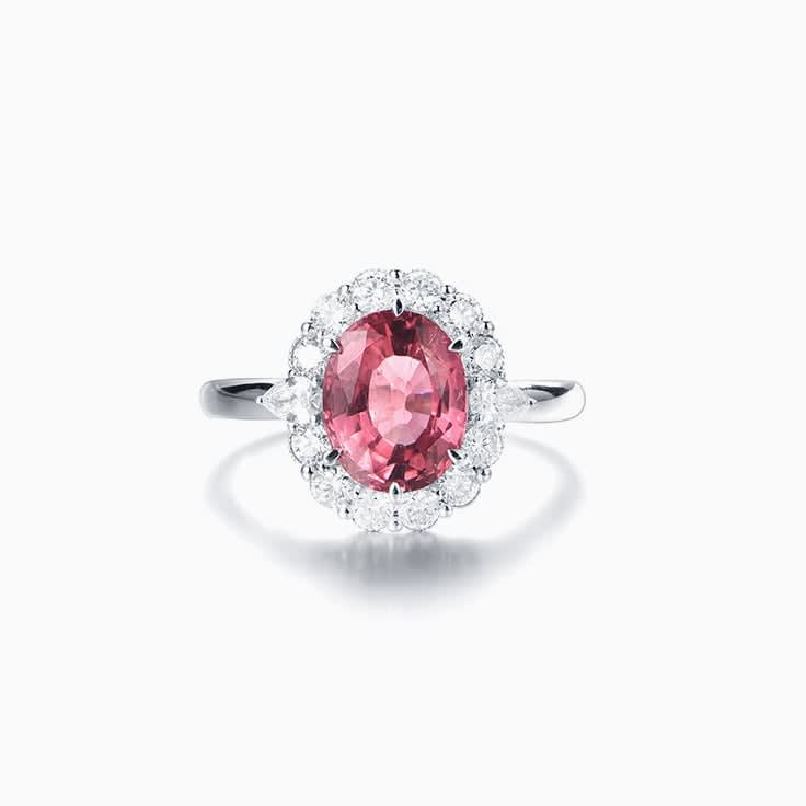 Oval Pink Tourmaline Dress ring