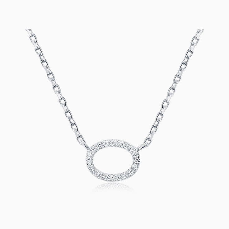 Oval Diamond Necklace