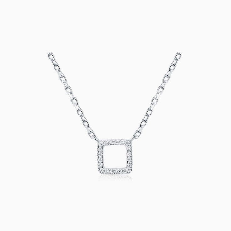 Square Diamond Necklace