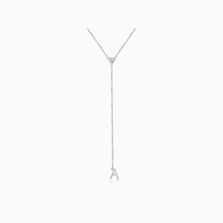 Initial Lariat Necklace