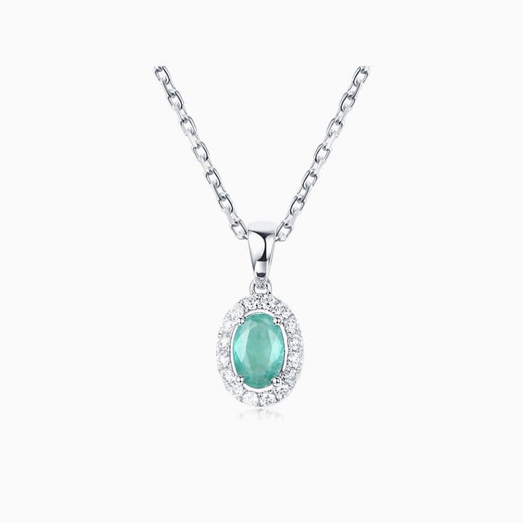 Emerald and Diamond Pendant