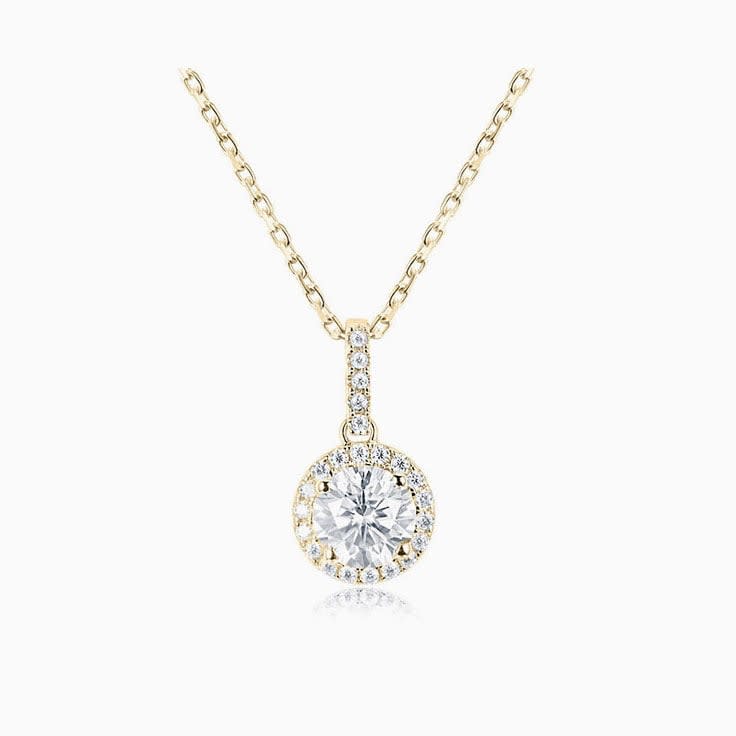 Solitaire Halo Pendant
