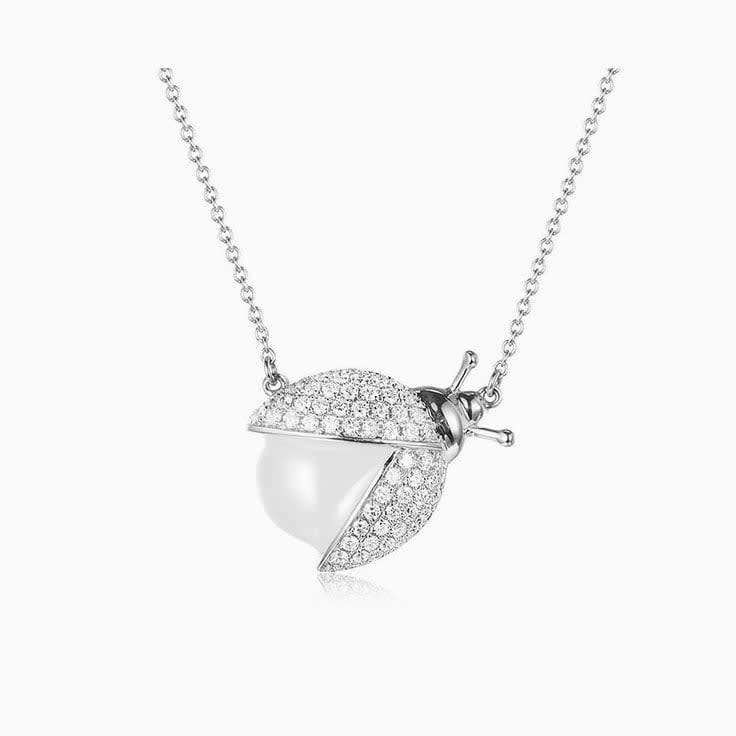 Enamel Lady Bird Necklace