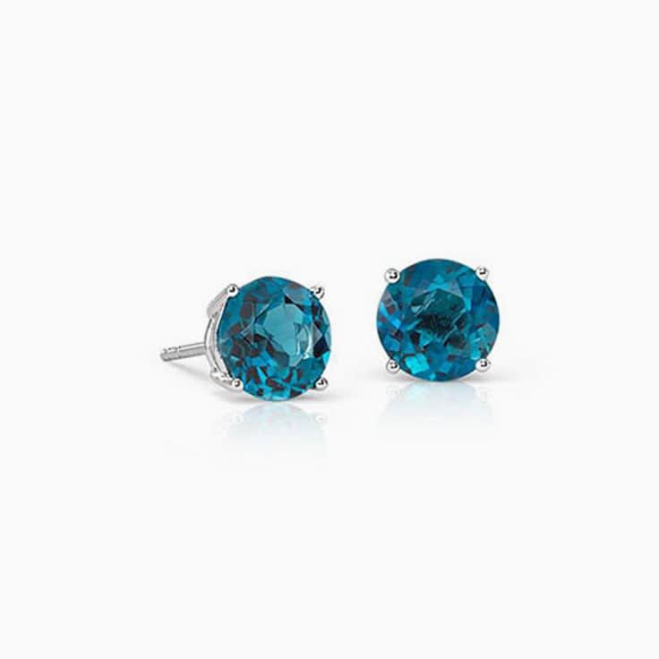 London blue topaz studs