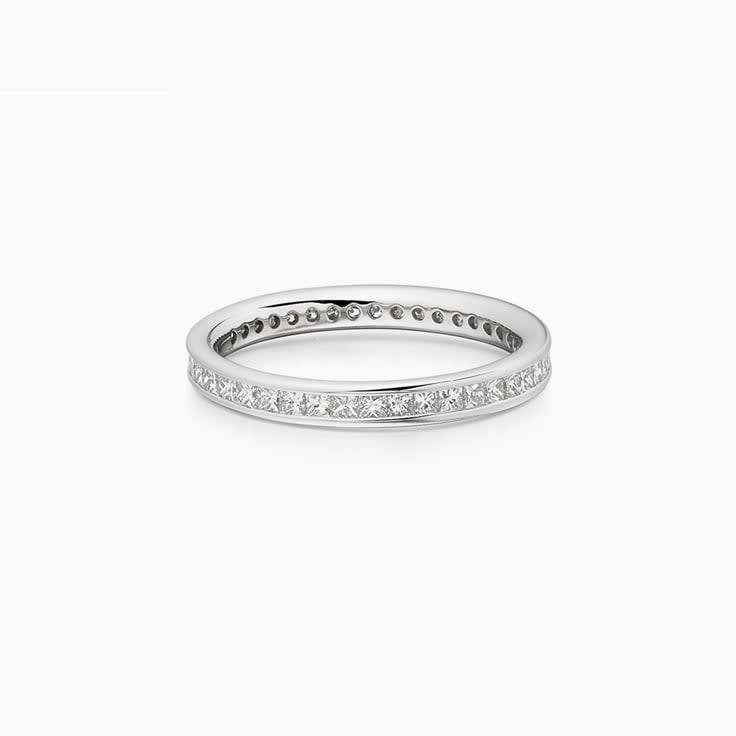 Princess cut wedding band
