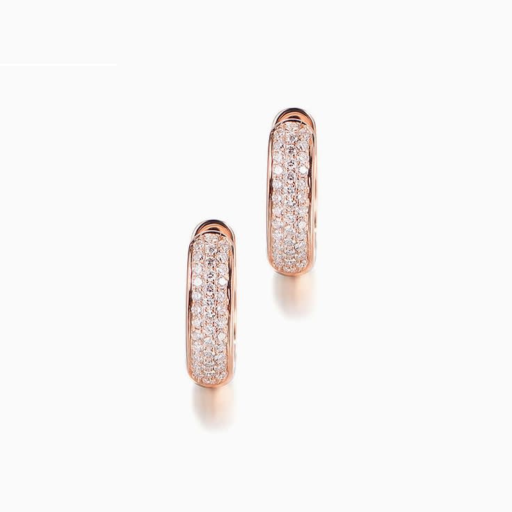 Pave Set Diamond Huggies