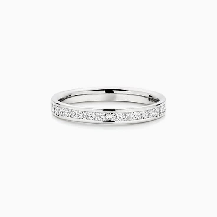 Princess Cut in Channel setting