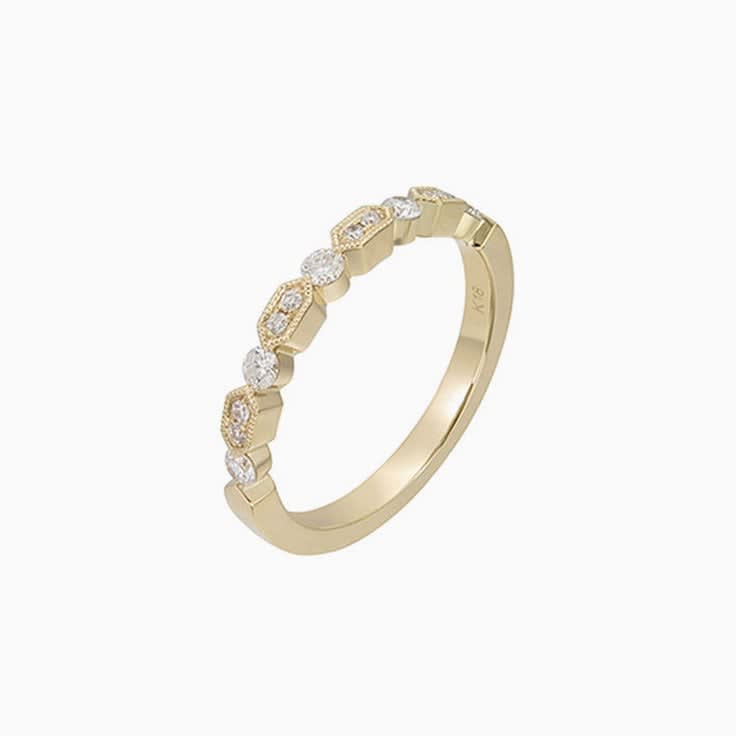 Miligrain edges diamond Ring