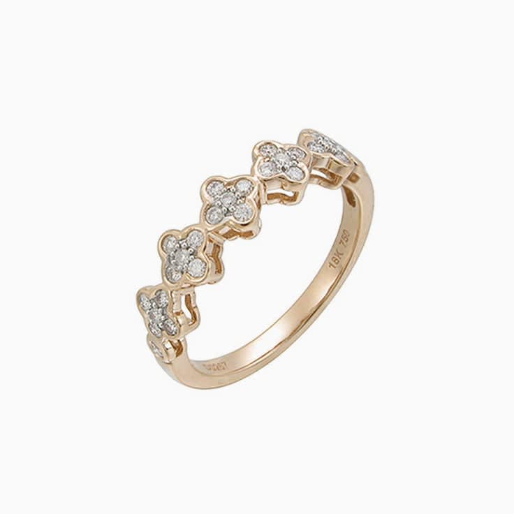 Clover Diamond Ring