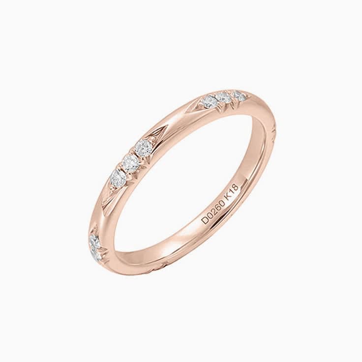 Carved ladies wedding ring 3260