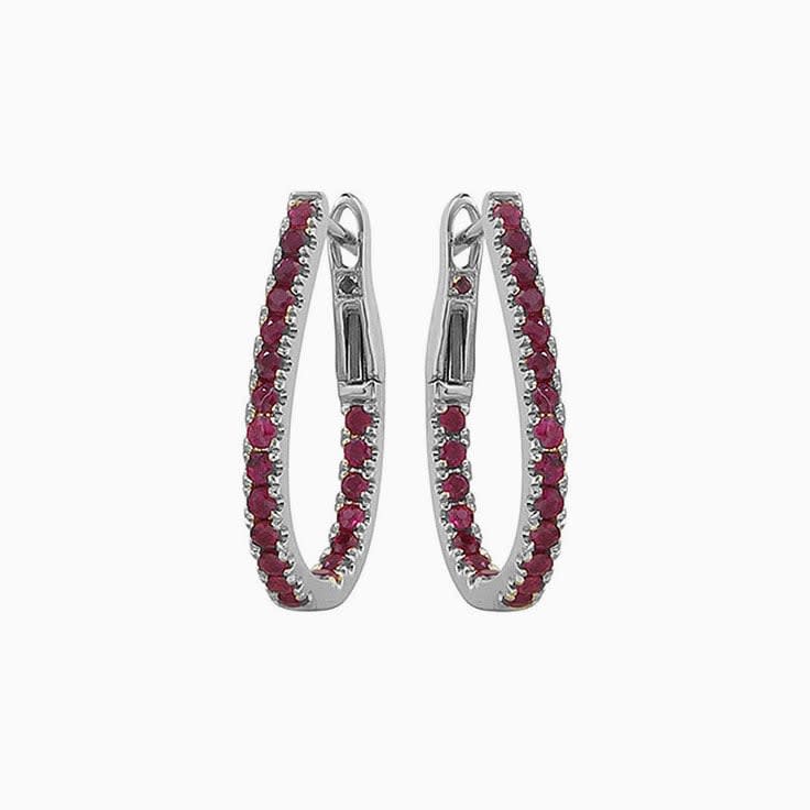 Red Ruby Hoops 3763