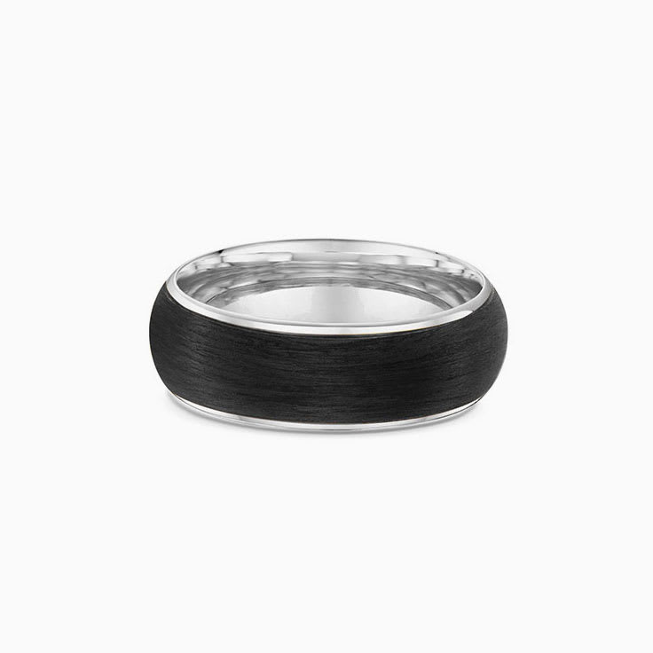 Rounded carbon Fibre Mens ring 586B00