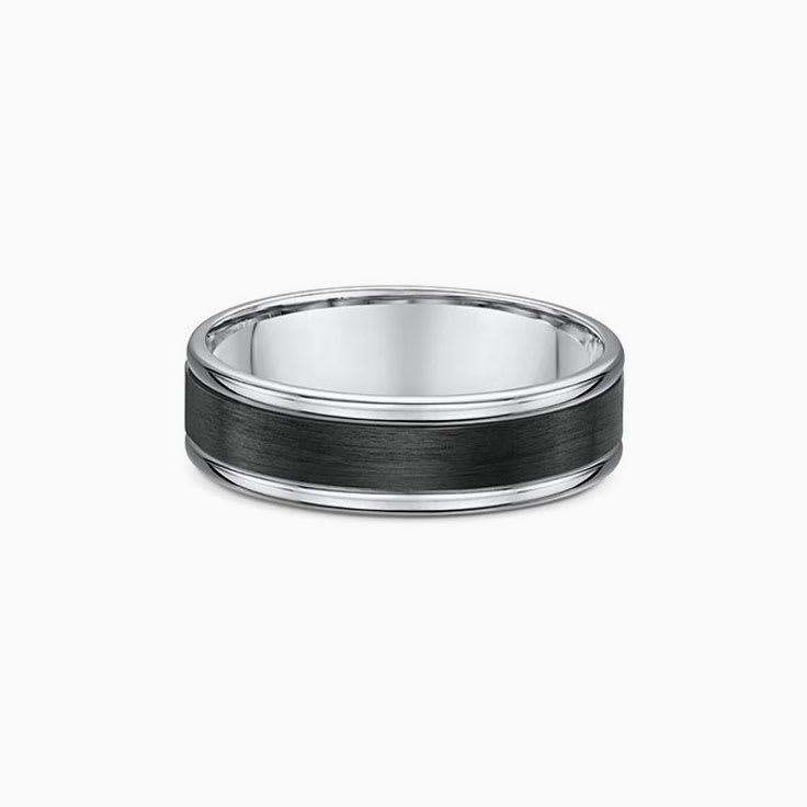 Centre carbon fibre mens ring 589B00