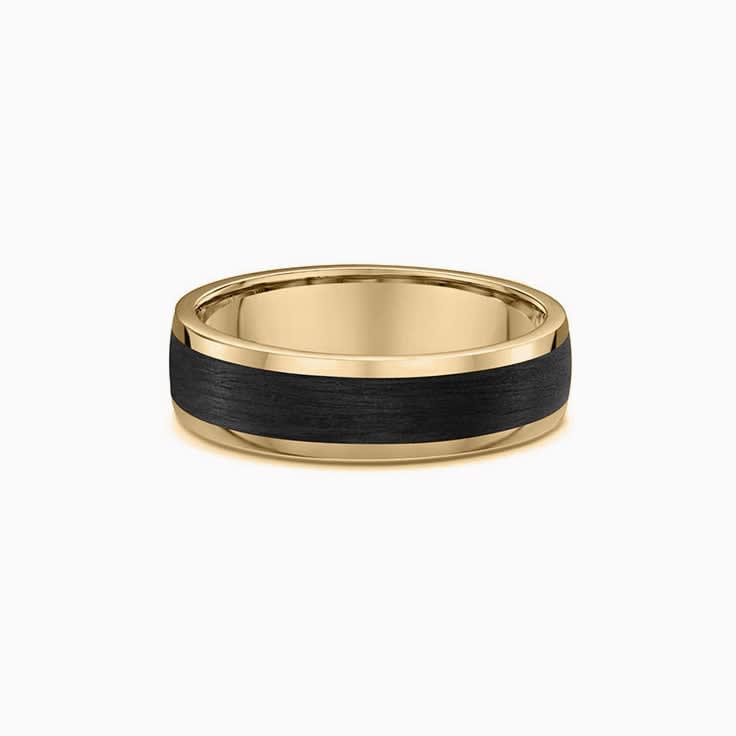 Centre Carbon Fibre Mens Ring 591B00