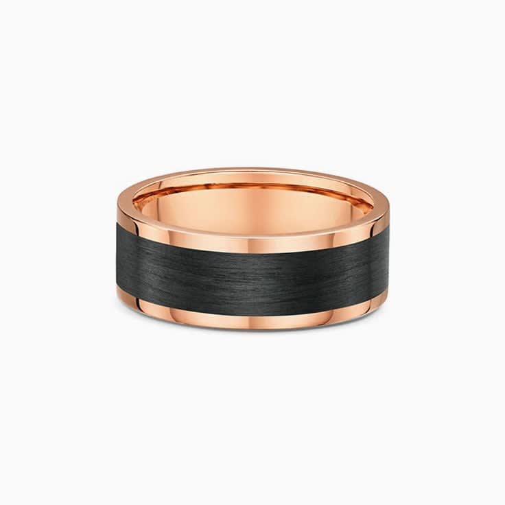 Centre Carbon fibre mens ring 593B00