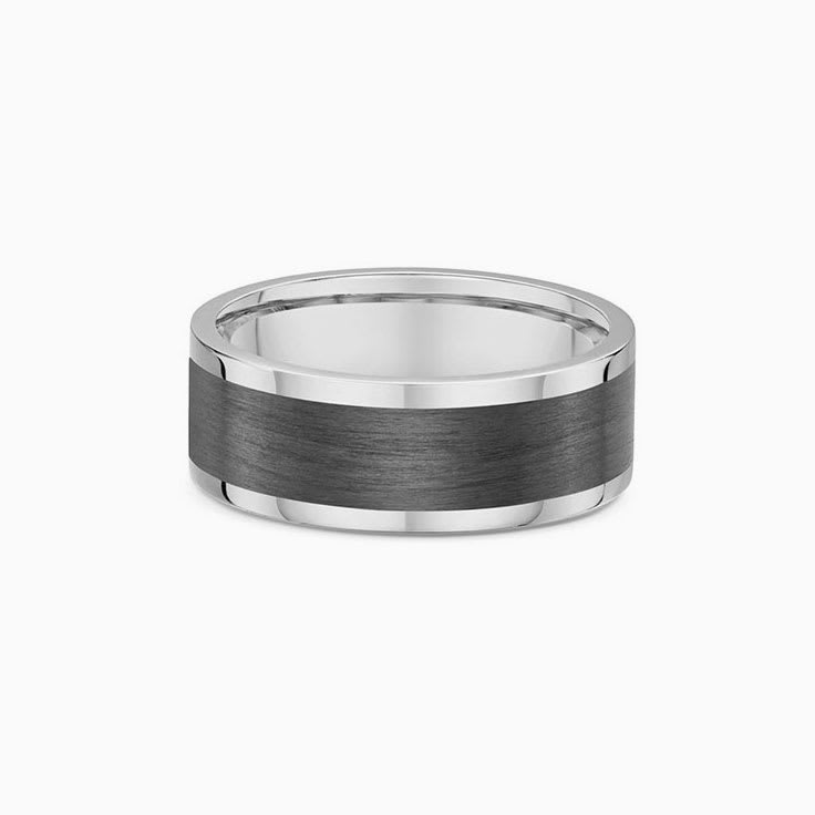 Centre Carbon fibre mens ring 593B00