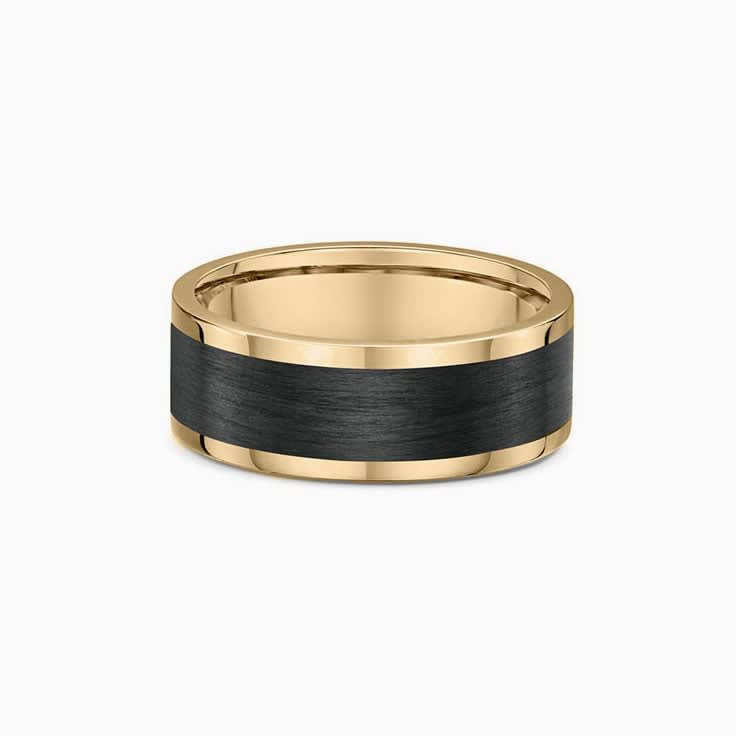 Centre Carbon fibre mens ring 593B00