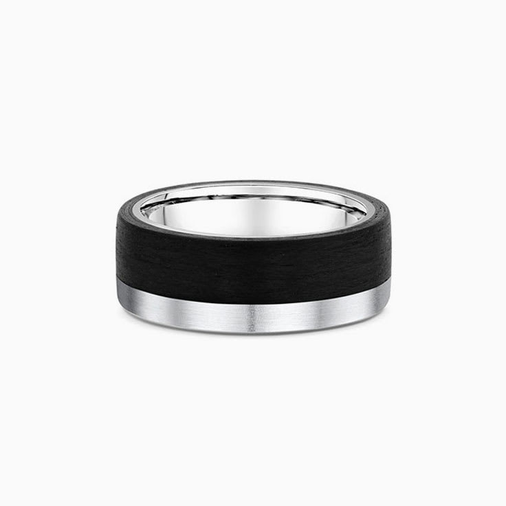 Carbon fibre Mens wedding ring 671B00G