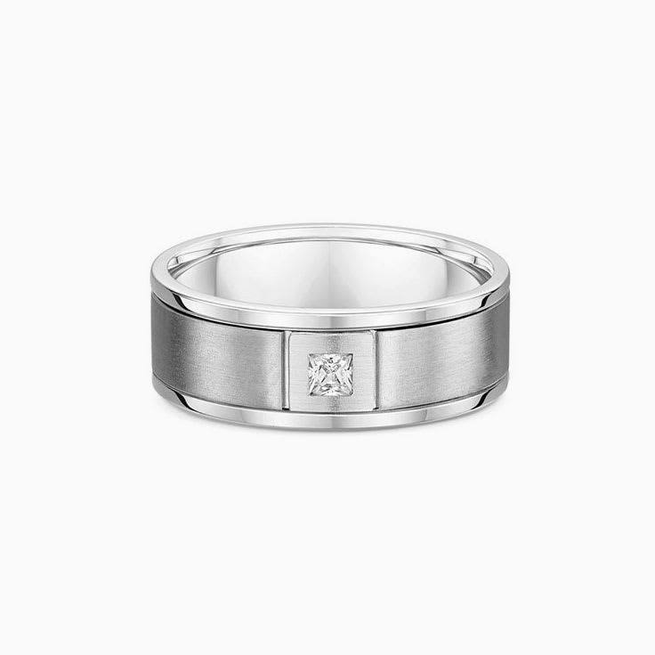 Princess cut mens wedding ring 585600