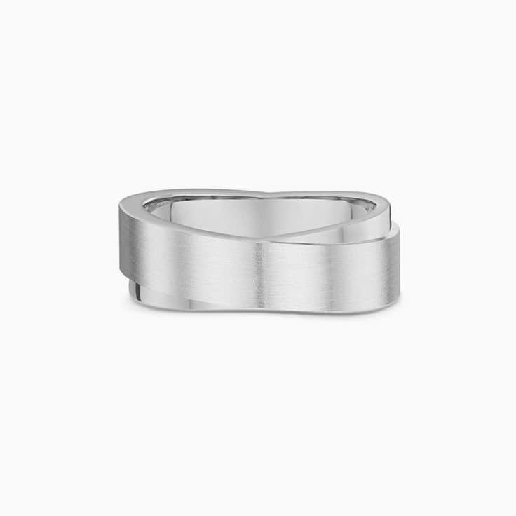 Cross over Mens Wedding Ring 556B00