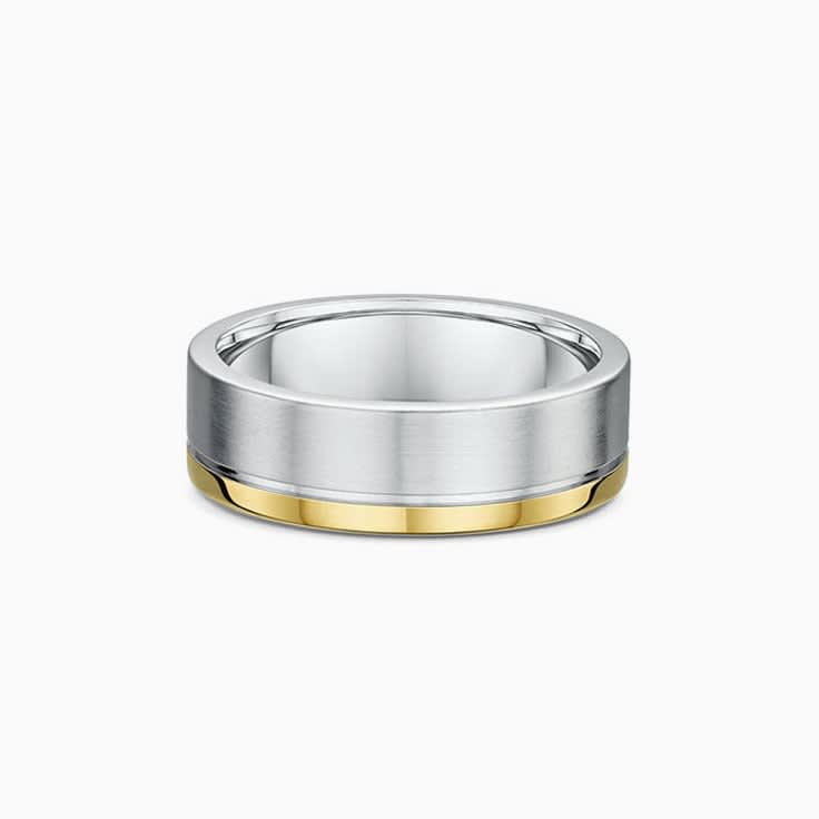 Side Grooved mens wedding ring 577A04