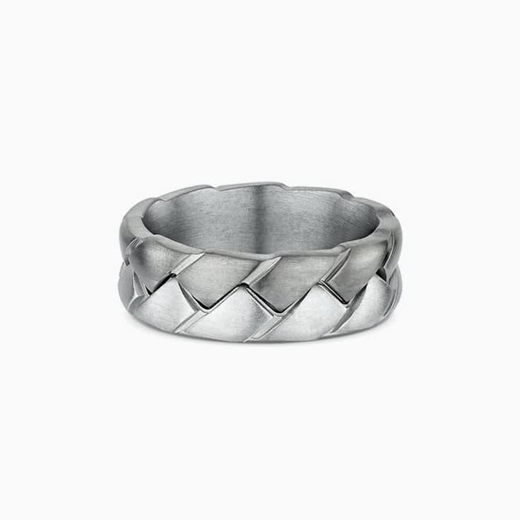 Titanium and gold mens ring 661A01