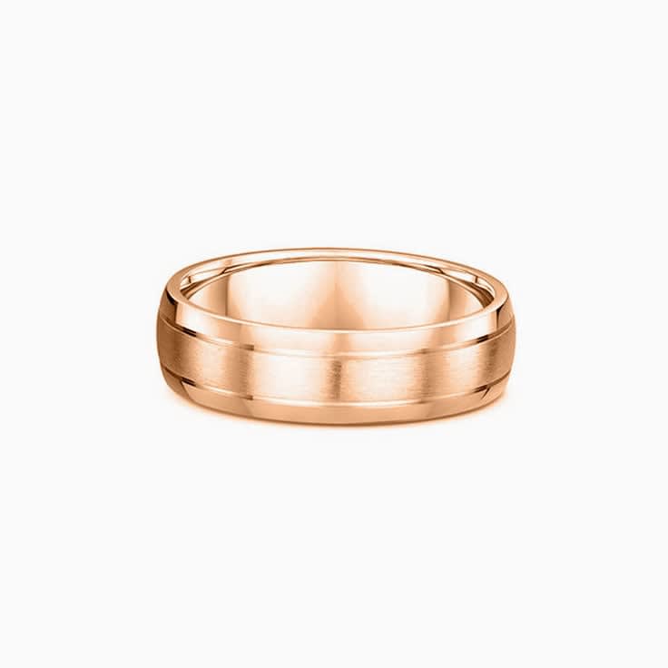 Double Grooved mens ring 855A21