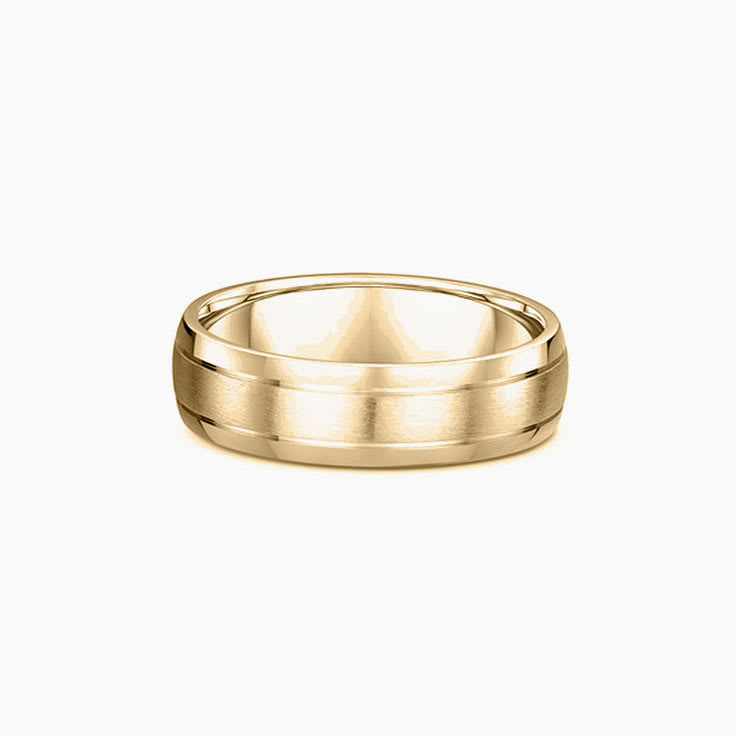 Double Grooved mens ring 855A21
