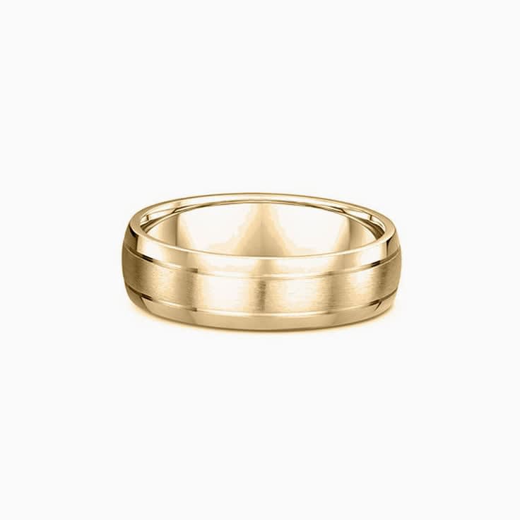 Double Grooved mens ring 855A21