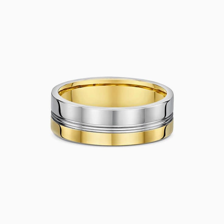 Two Tone Mens Wedding ring 3371