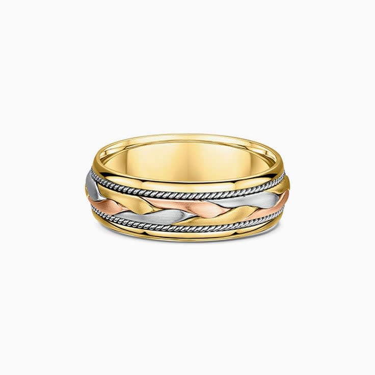 Three tone braided Mens Wedder