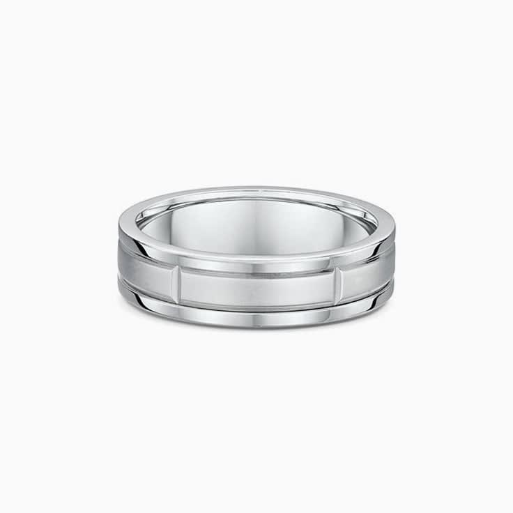 Carved Mens wedding ring 417A03