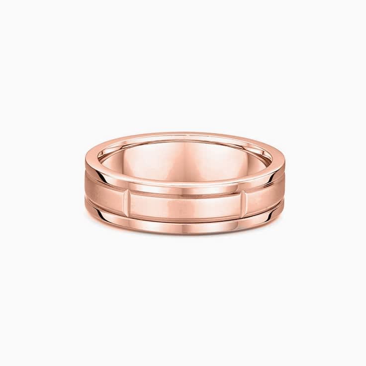 Carved Mens wedding ring 417A03