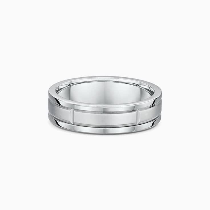 Carved Mens wedding ring 417A03