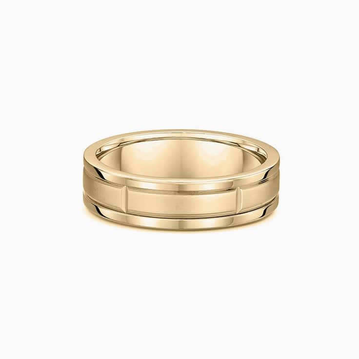 Carved Mens wedding ring 417A03
