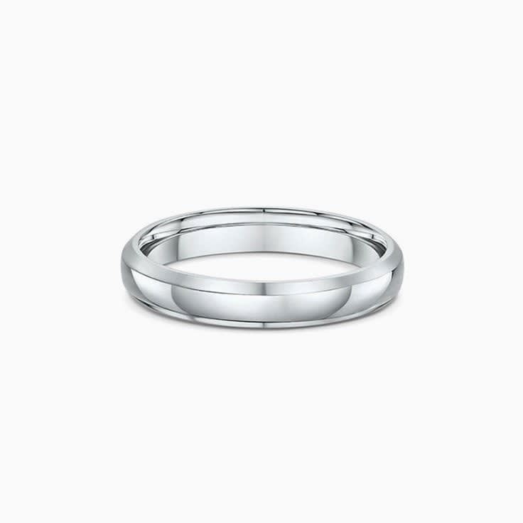 Bevelled Edge Mens Wedding Ring