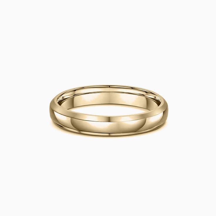 Bevelled Edge Mens Wedding Ring