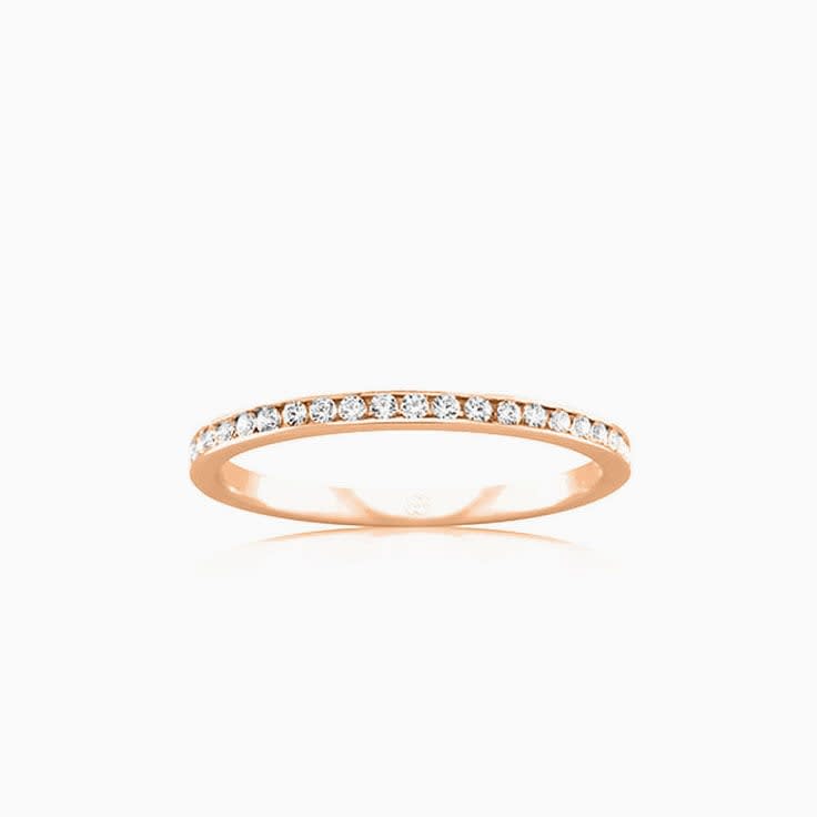 Petite Pave set wedding ring F3986
