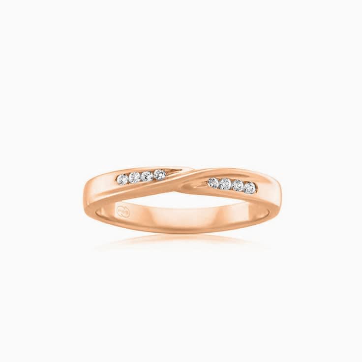 Diamond twisted wedding ring J1730