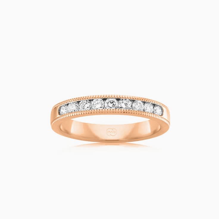 Channel set with Miligrain band J3439
