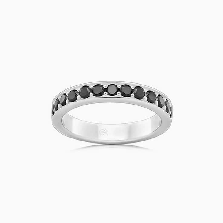 Womens Black Diamond Ring