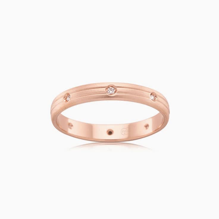 Drop set wedding ring B2633