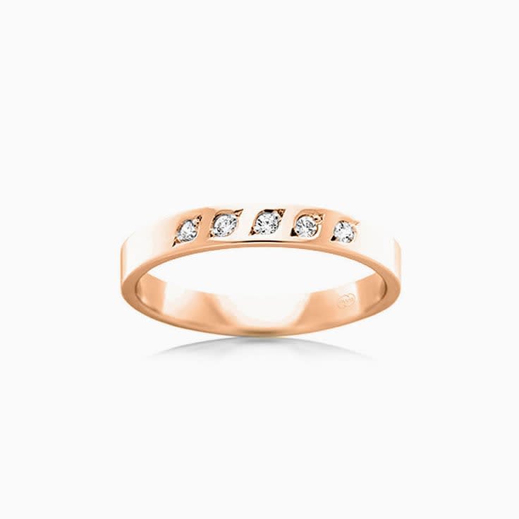 5stone drop set ring F541