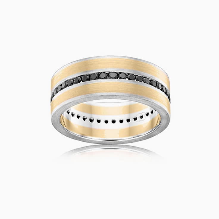 Mens Black diamond ring 2T4078