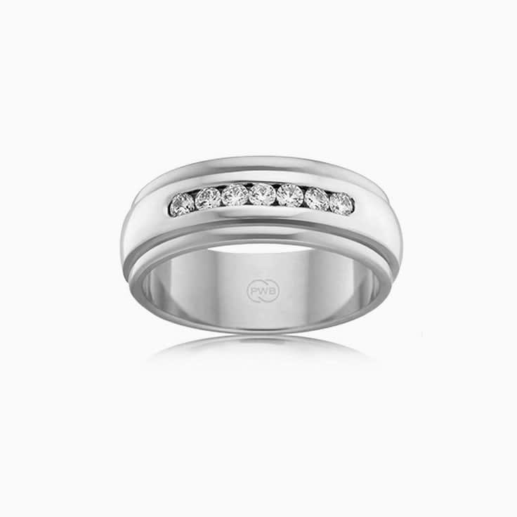 Channel set mens wedding ring 2TJ2326