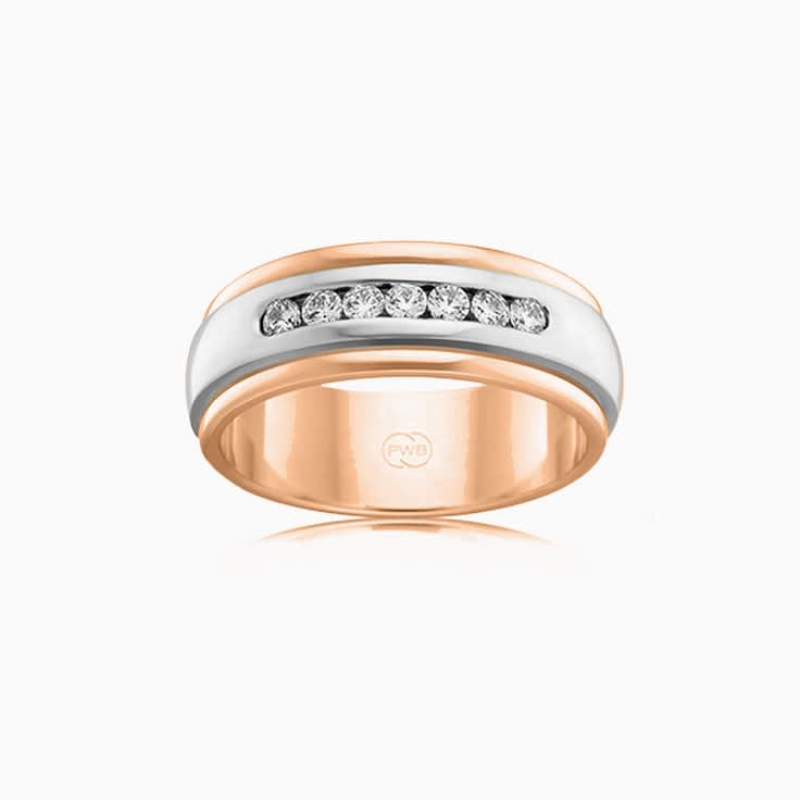 Channel set mens wedding ring 2TJ2326